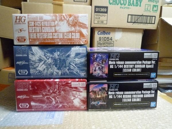 HG ガンダムSEED系 クリアカラー 5点 + MG ザクウォーリア ライブ