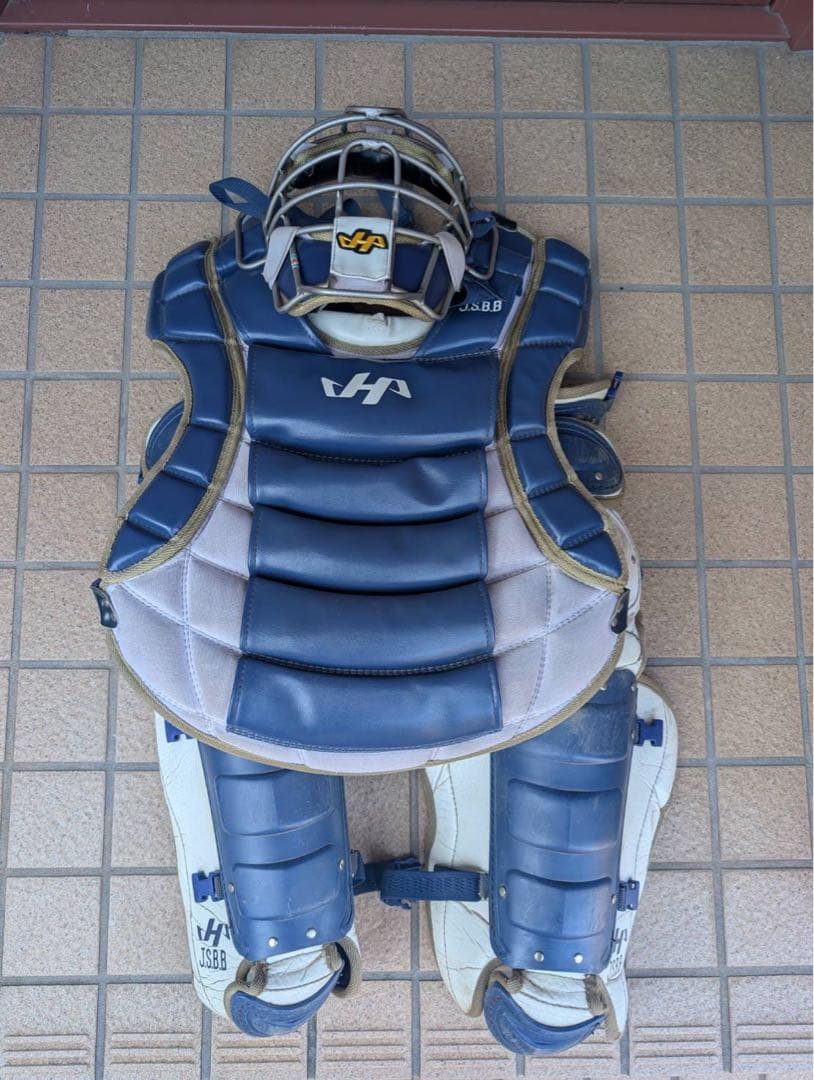 キャッチャー防具セット　ネイビー/ホワイト J.S.B.B 楽天市場】【即日発送可】ALL-STAR（オールスター） 一般軟式