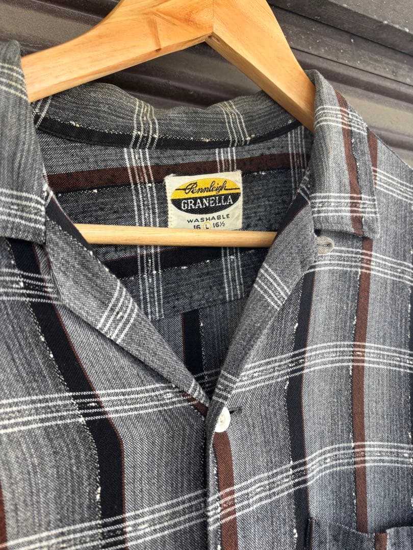 60s \"Granella\" rayon ombré o/c shirt