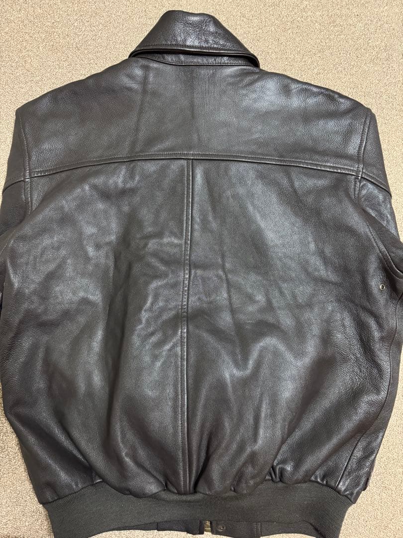 L.L.Bean A-2レザージャケット Mサイズ表記 黒 ゴートスキン 本革
