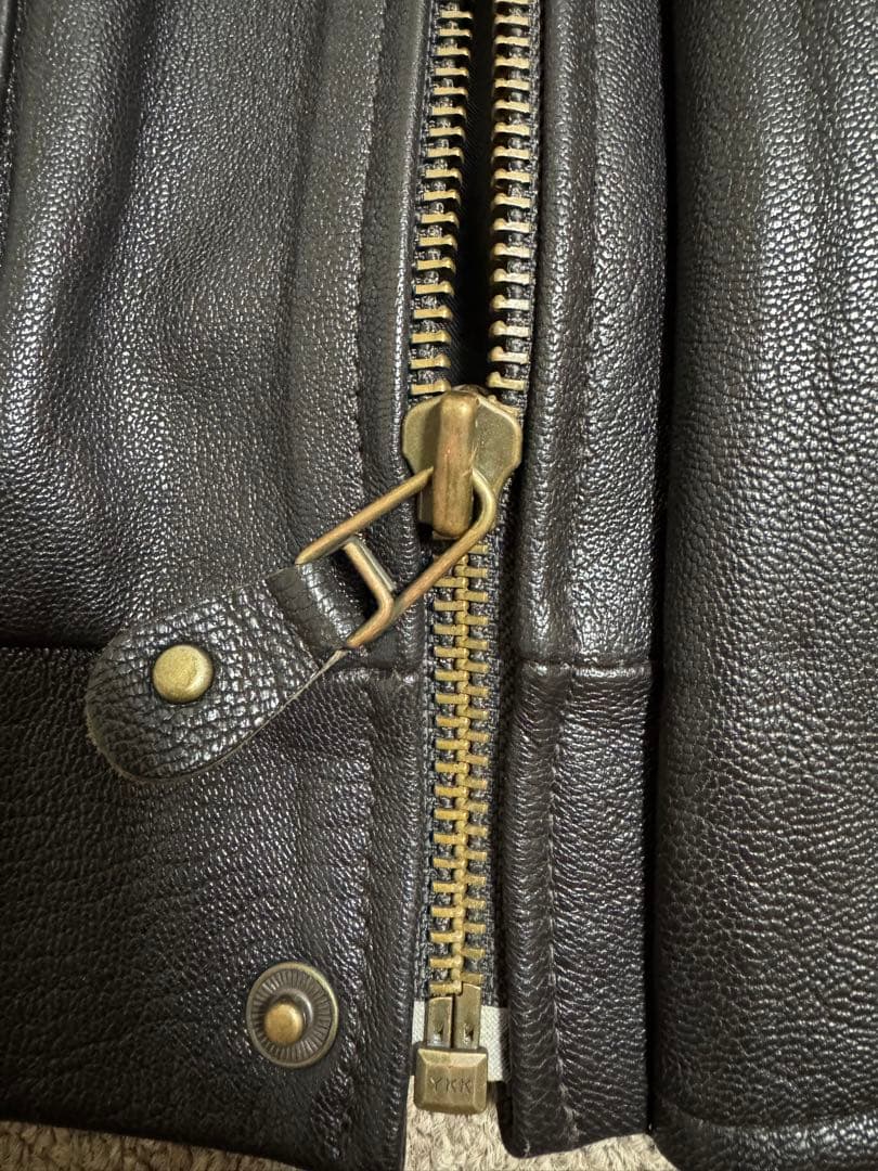 L.L.Bean A-2レザージャケット Mサイズ表記 黒 ゴートスキン 本革