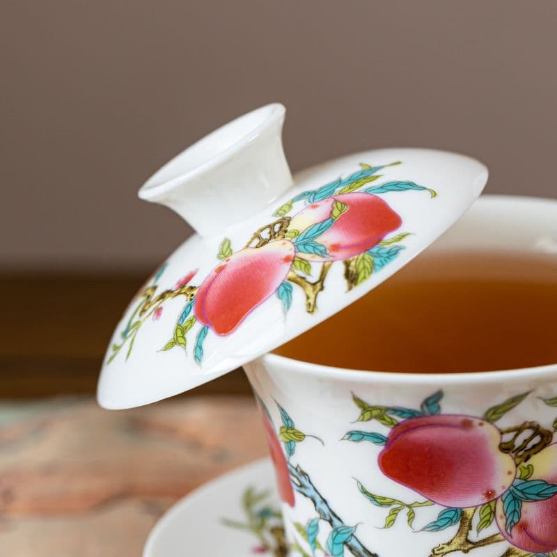 中国茶器 九桃三才蓋碗 新品未使用 - メルカリ