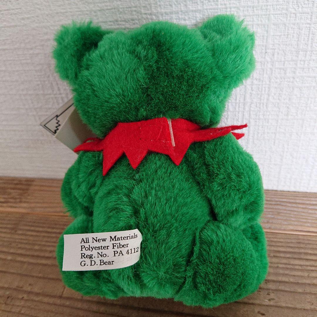 NAT製 7インチ プラッシュベア グリーン タグ付き　グレイトフルデッドベア