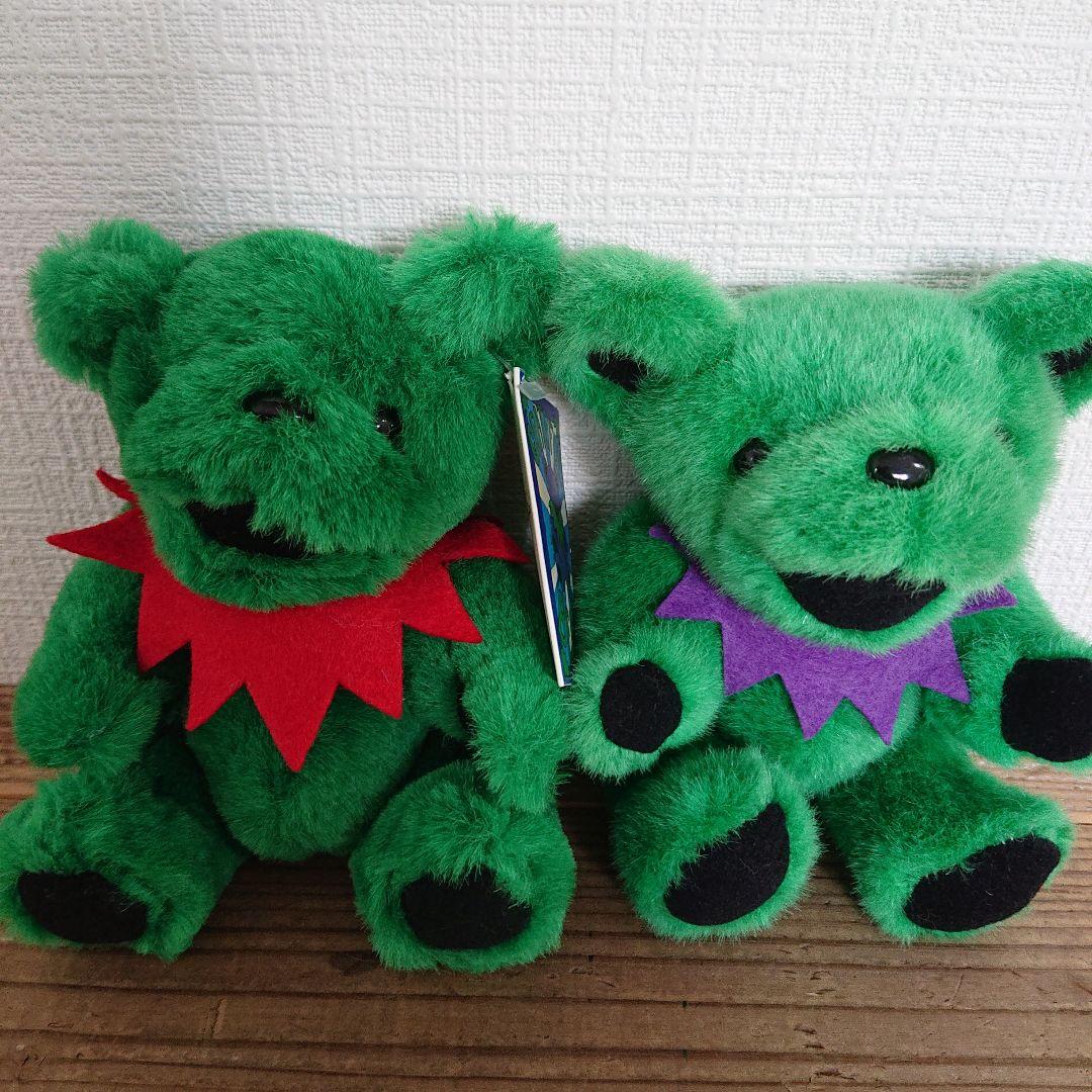 NAT製 7インチ プラッシュベア グリーン タグ付き　グレイトフルデッドベア