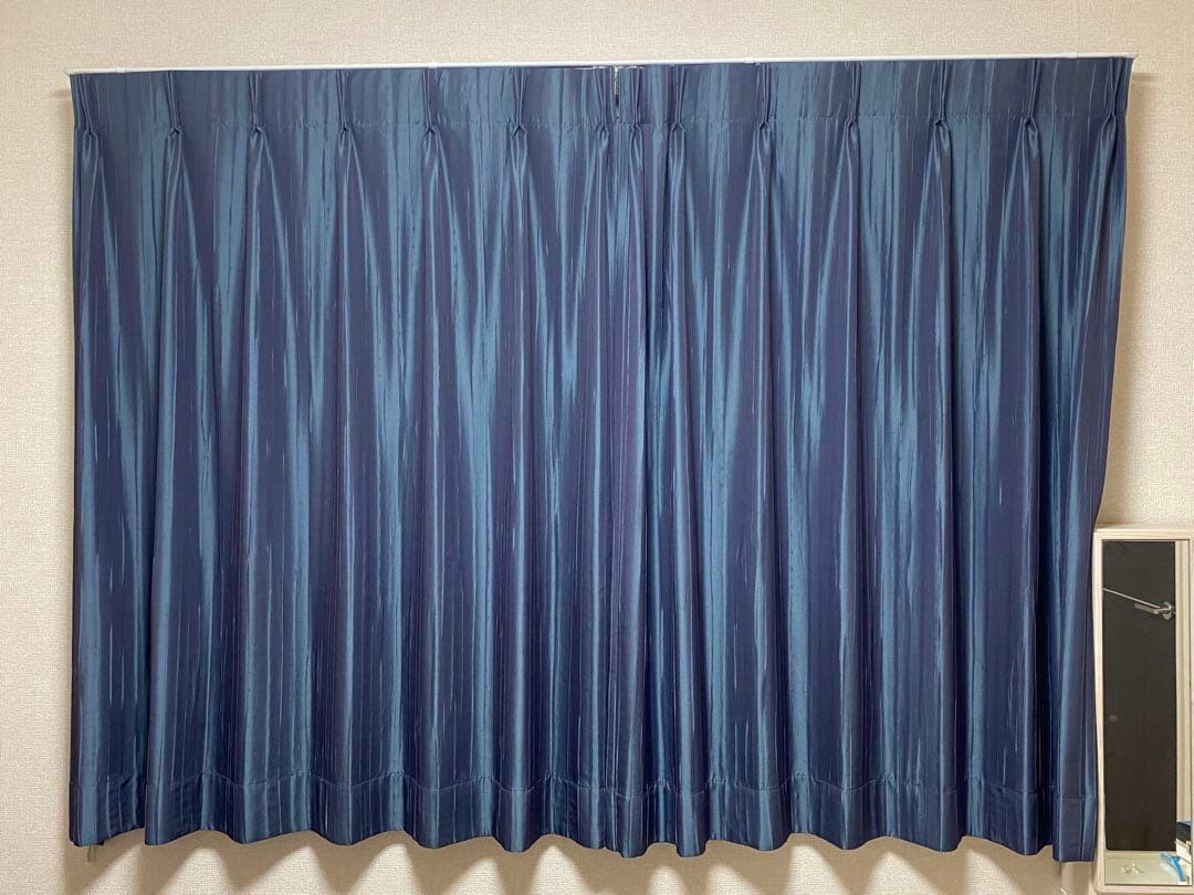 サンゲツ ネイビーブルー 遮光カーテン 腰窓用 - メルカリ