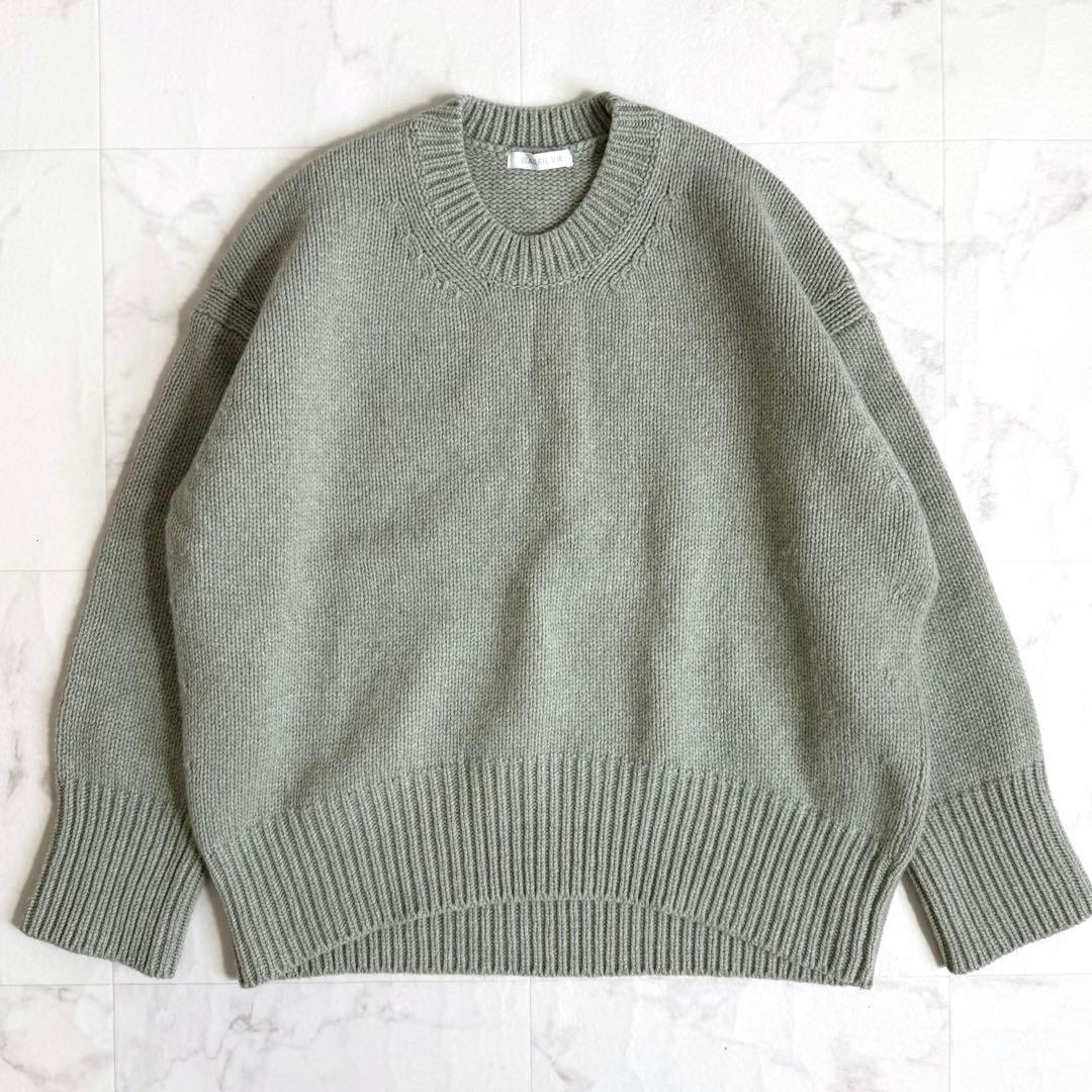 美品＊ギャルリーヴィー ファインウールクルーネックプルオーバー S