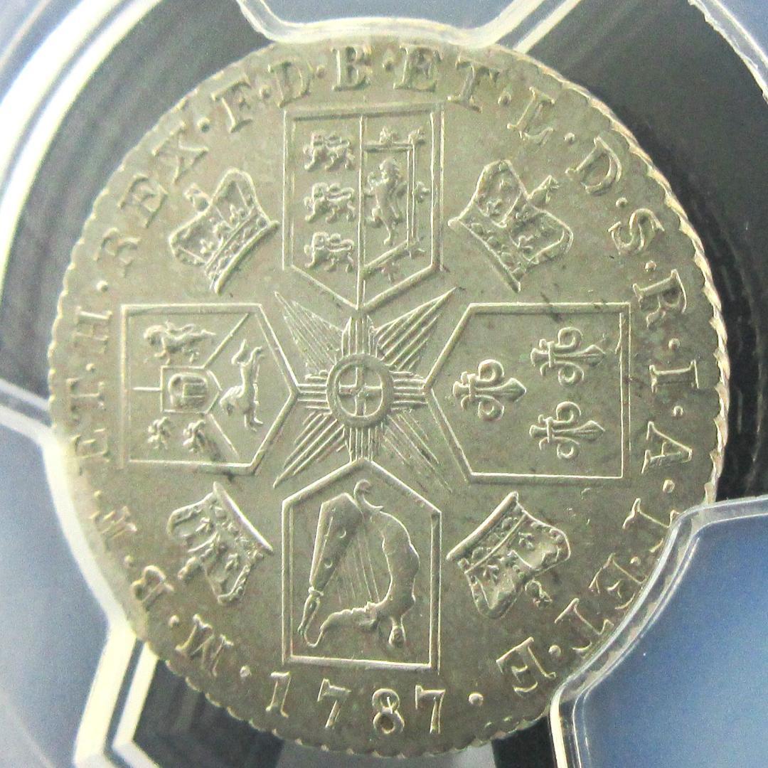 1787 イギリス シリング銀貨 ジョージ3世 PCGS アンティーク コイン