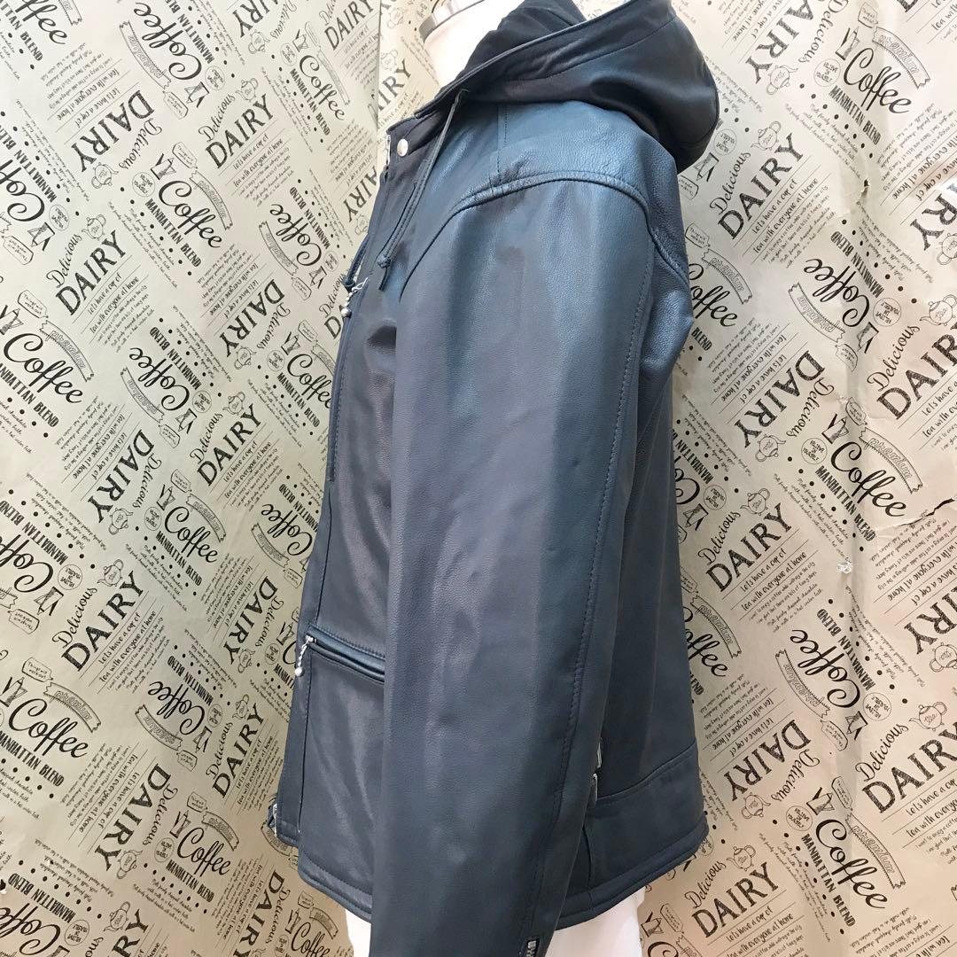 カドヤ レザージャケット 3L ライダース ブラック ロックキャップ