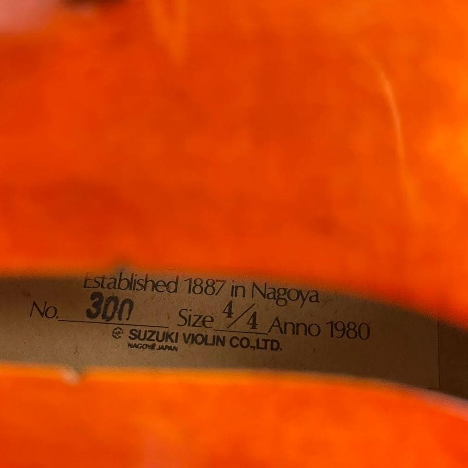 美虎杢□鈴木バイオリン□No.300 4/4 1980年製 新品弦 黄金期 美品