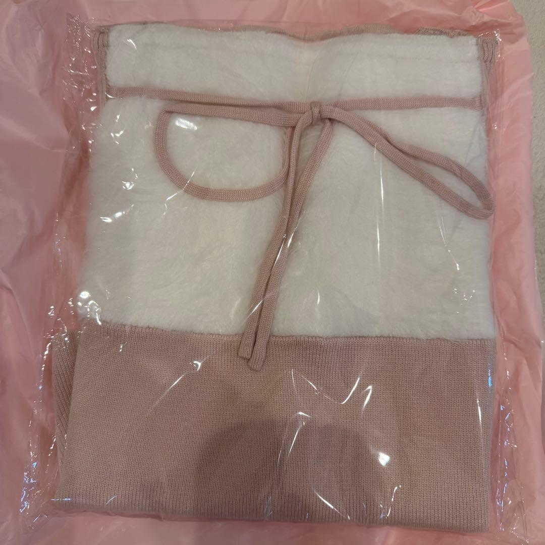 lumignon Ribbon bust fluffy tops pink