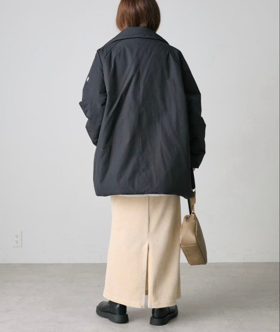 美品【中綿テーラードコート】pual ce cin 黒 ダウンジャケット - メルカリ