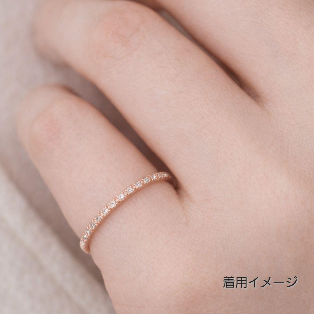 K10 ダイヤモンドリング 0.06ct 9号 ハーフエタニティ