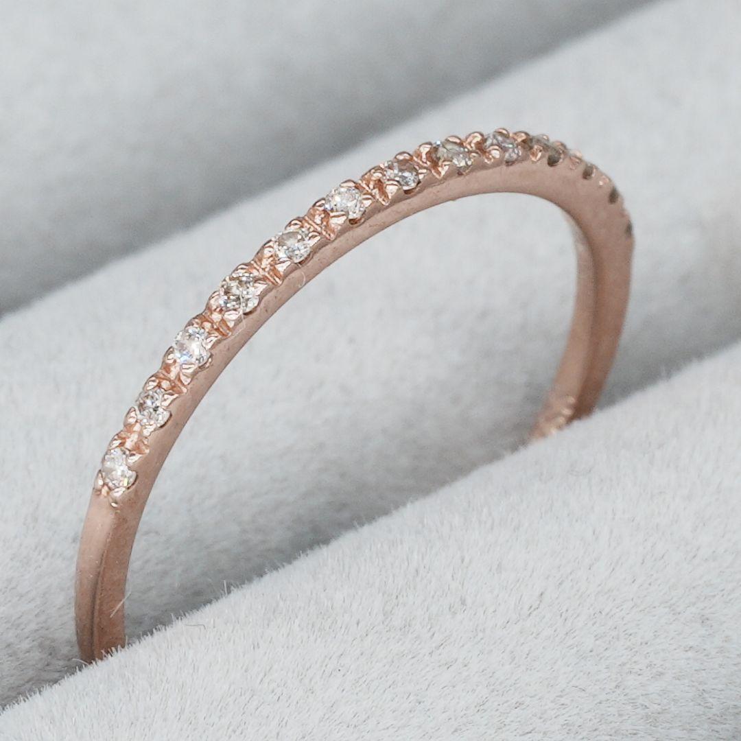 K10 ダイヤモンドリング 0.06ct 9号 ハーフエタニティ