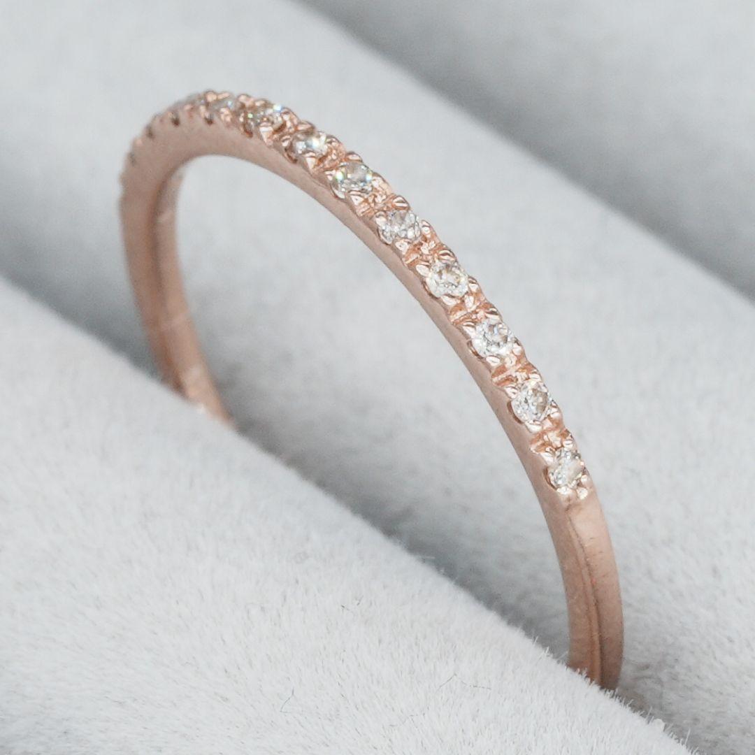 K10 ダイヤモンドリング 0.06ct 9号 ハーフエタニティ