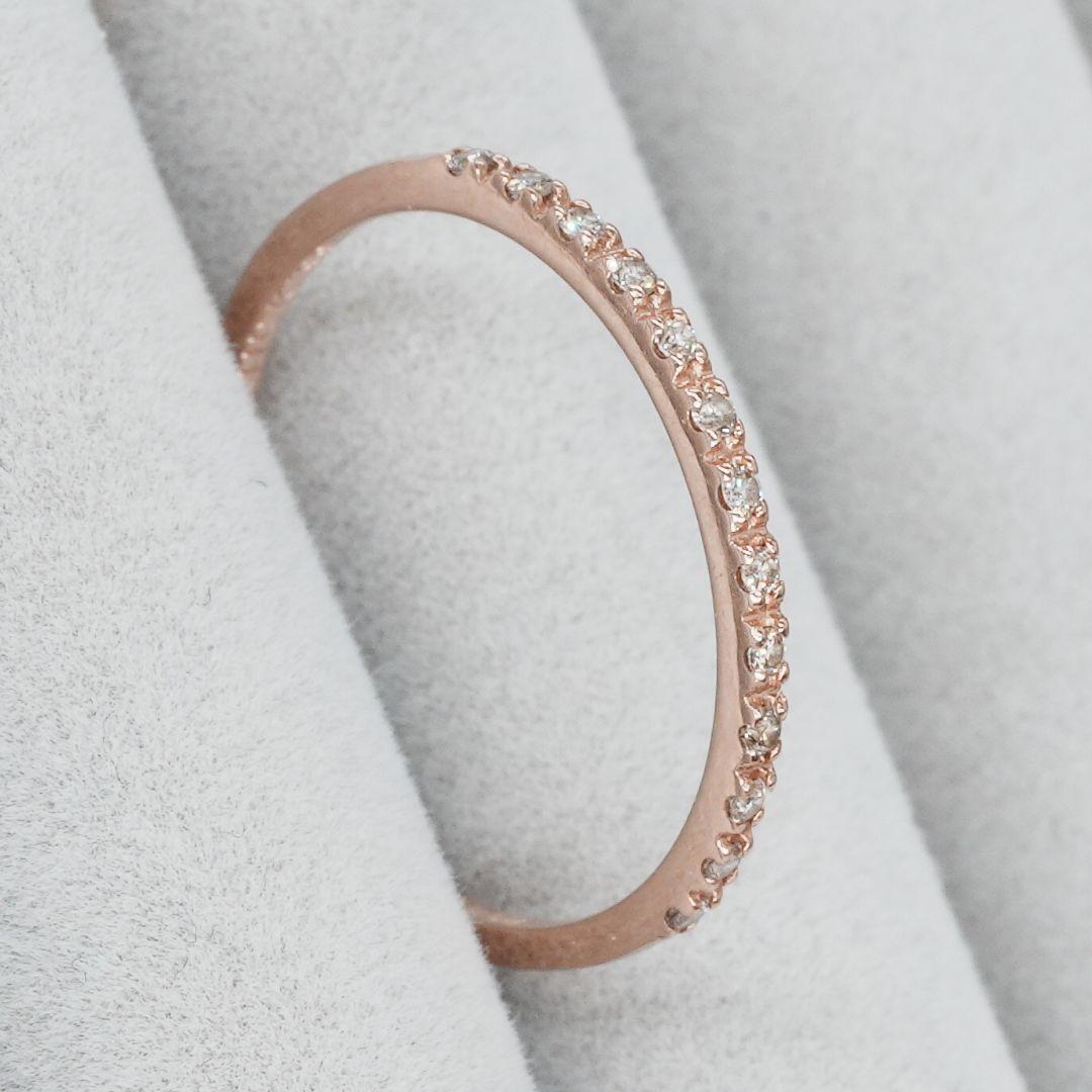 K10 ダイヤモンドリング 0.06ct 9号 ハーフエタニティ