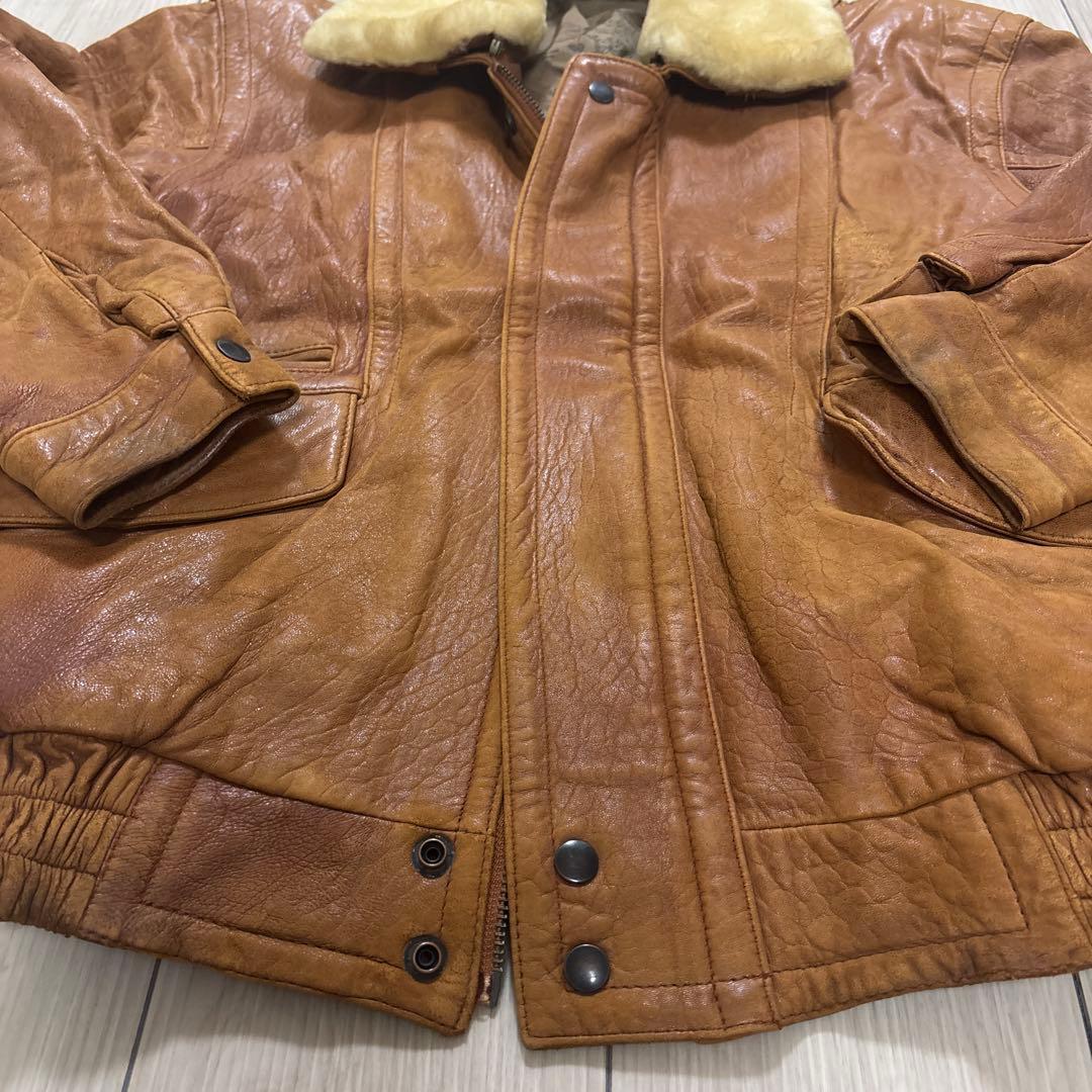 伝*ア様 90s G1レザージャケット ブルゾン 襟ボア A2 フライトジャケッ