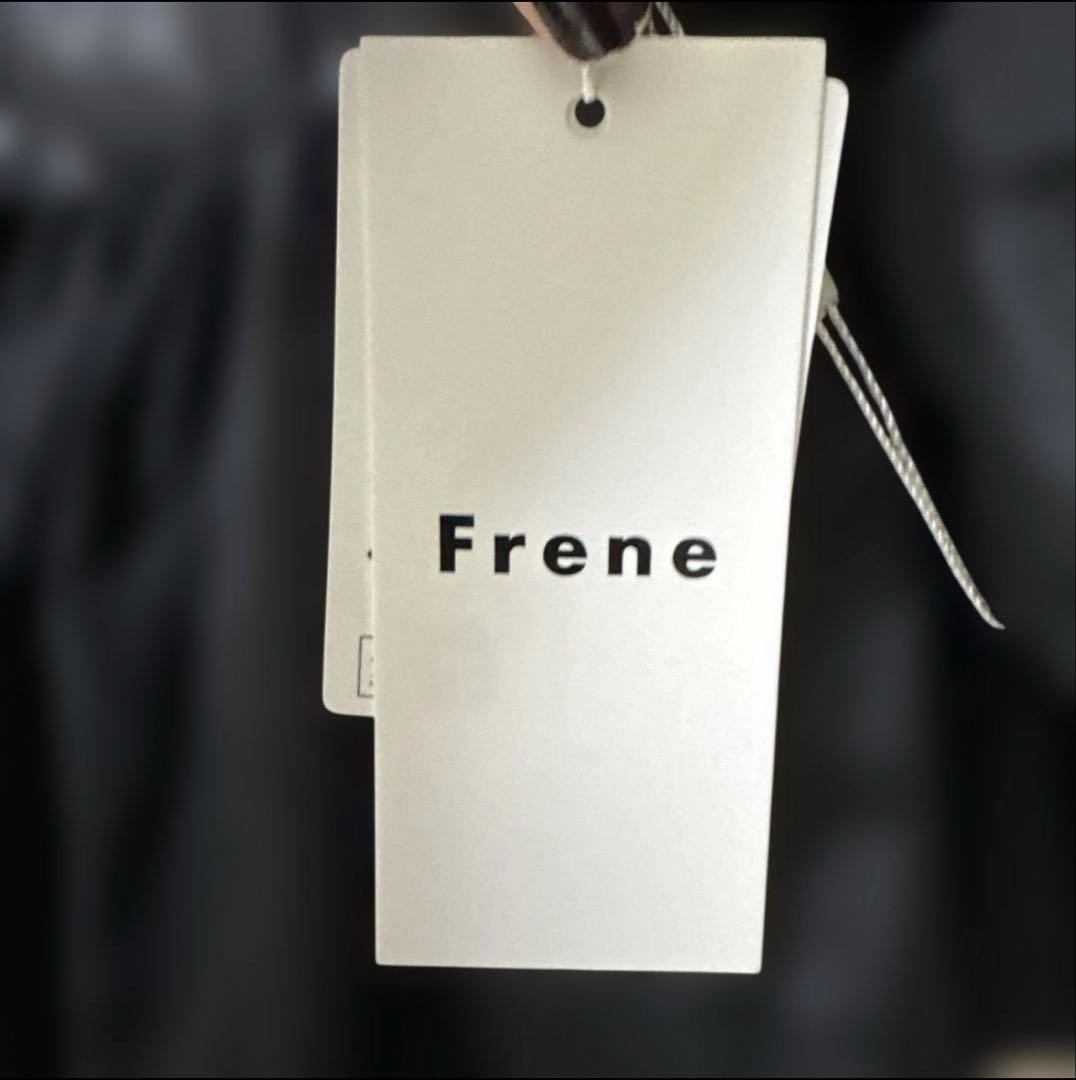 新品未使用】Frene ヘムギャザードットキルティング中綿フレアコート