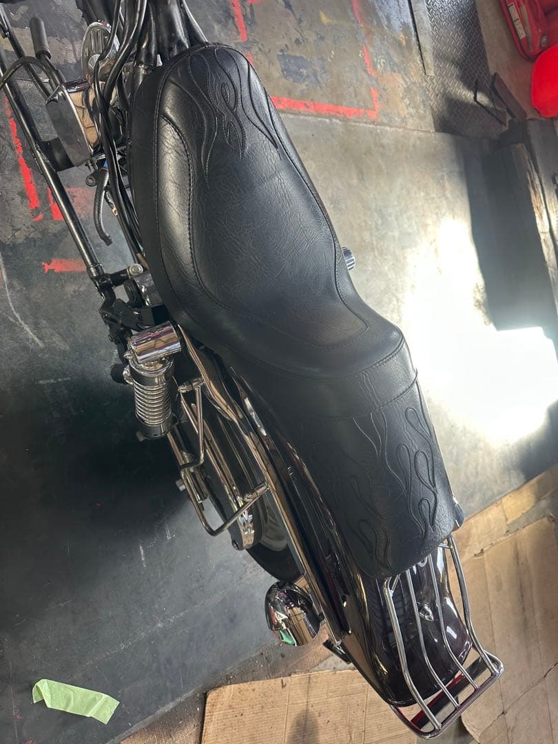 ハーレー 4速フレーム シート ショベル 本革 フレイムス - メルカリ