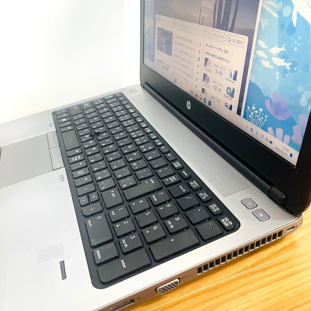 快適i5 HPノート15.6フルHD SSDカメラWi-FiオフィスDVD