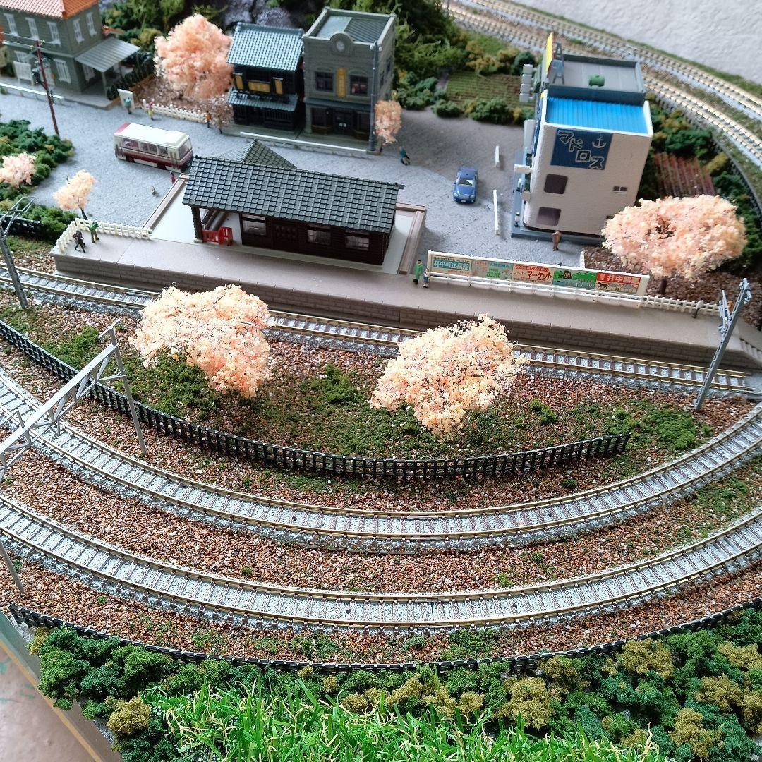 【特大サイズ】鉄道模型 Nゲージ 複線 ジオラマレイアウト 完成品