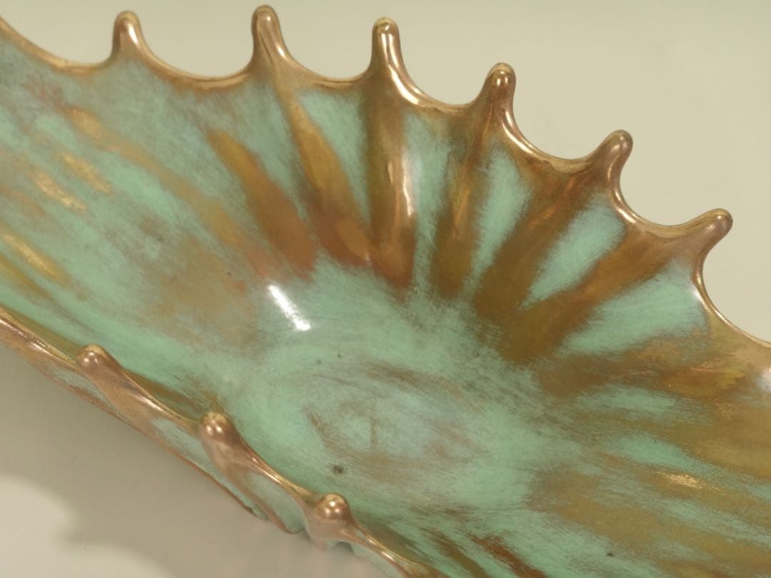 送料無料 イタリア鋳金工房 VENTURI ARTE ブロンズ フルーツボウル