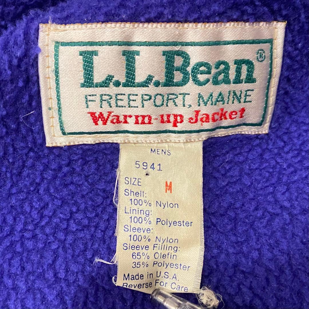 80s L.L.bean 赤 レッド M ウォームアップジャケット