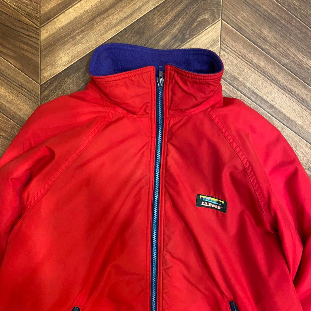 80s L.L.bean 赤 レッド M ウォームアップジャケット