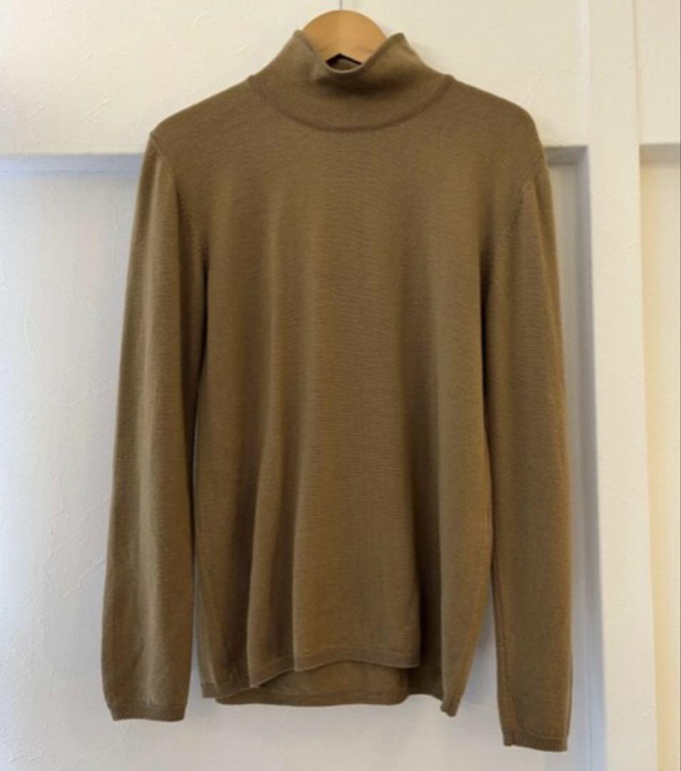 miu miu タートルネック 2way ニットトップス 関税込☆MIU MIU☆カシミア&シルク タートルネック ロゴ ニット