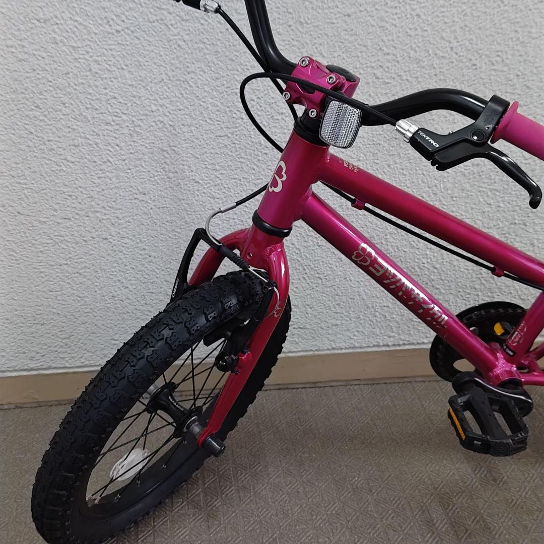 美品】ヨツバサイクル 16インチ クリスタルピンク - メルカリ