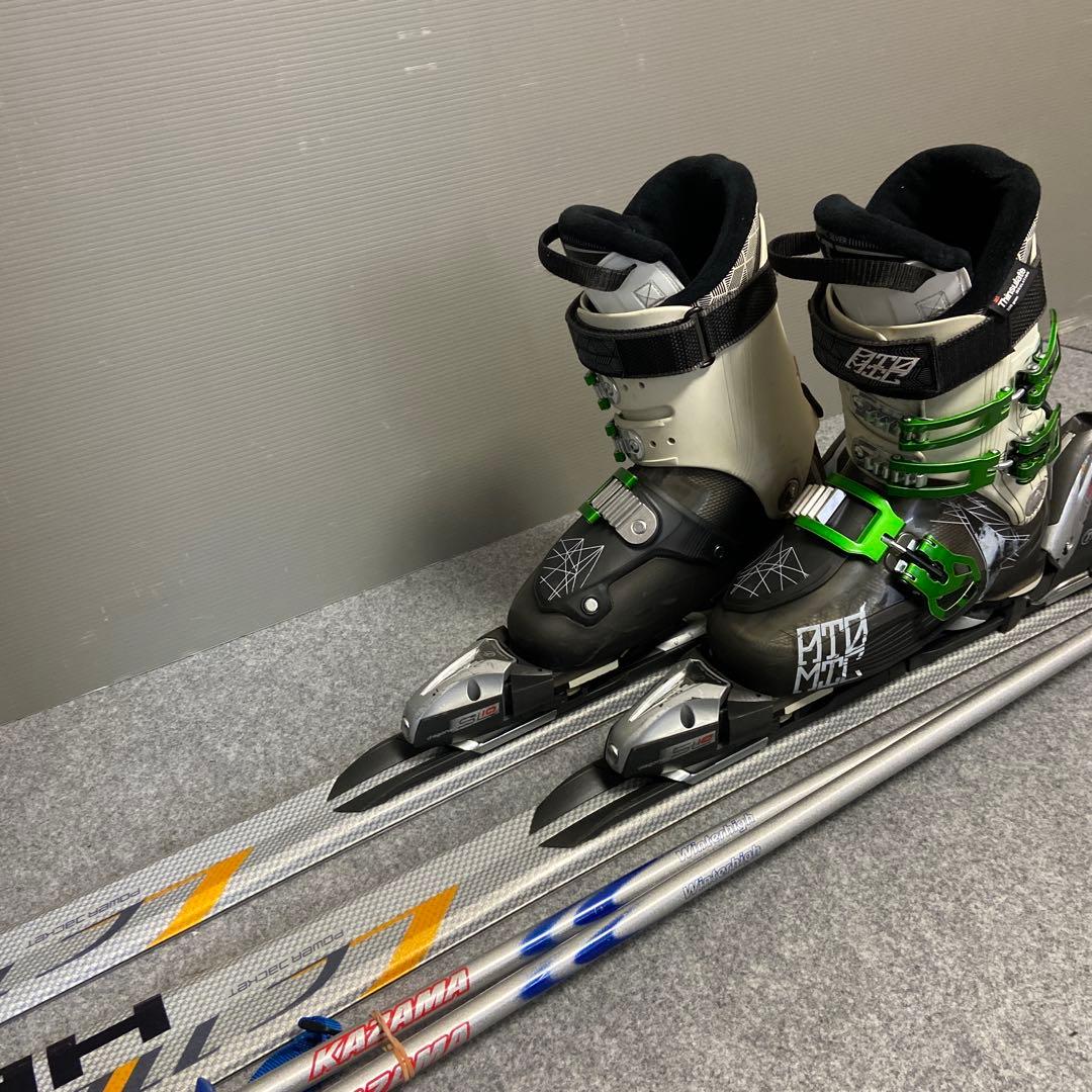 ★メンテナンス済　大人スキーセット　板163cm ブーツ 26~ 26.5cm