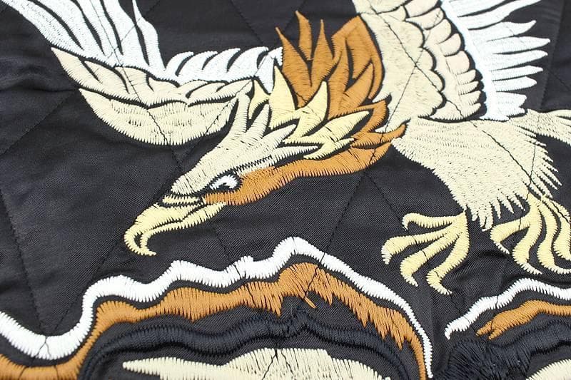 HOUSTON レーヨン スカジャン ALASKA HAWK柄 51216 L - メルカリ