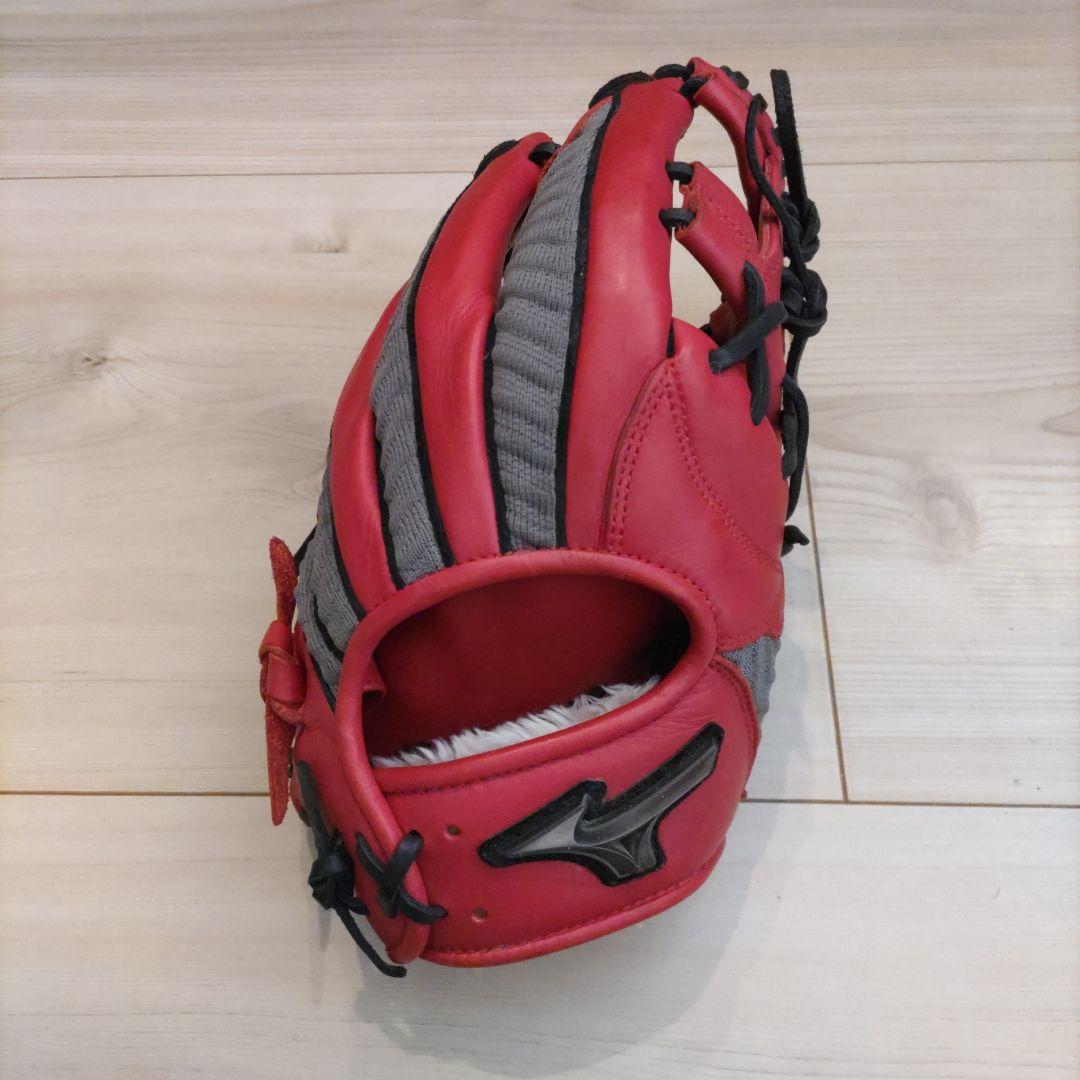 ミズノ　軟式グラブ　TECH Knit 1AJGR29803 レッド×グレー MIZUNO（ミズノ） 交換無料 野球 グラブ 軟式用TECH Knit 内野手用