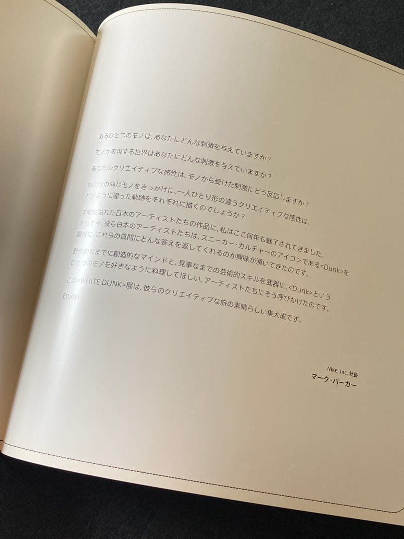 NIKE WHITE DUNK作品集　バッグ・シューレース付　キューブリック付き