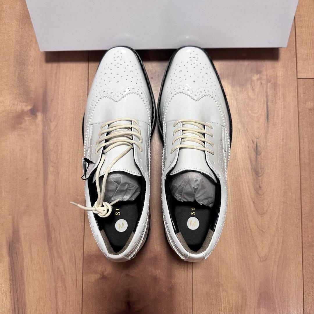 厚底 スパイクレス ゴルフシューズ ホワイト 24.5 レディース 新品タグ