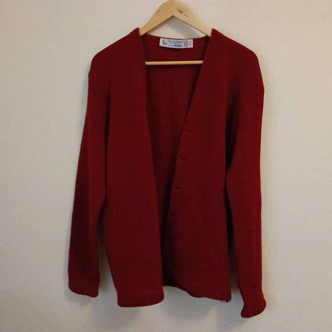 FANNI LEMMERMAYER ALPACA 赤 ボタン付きカーディガン