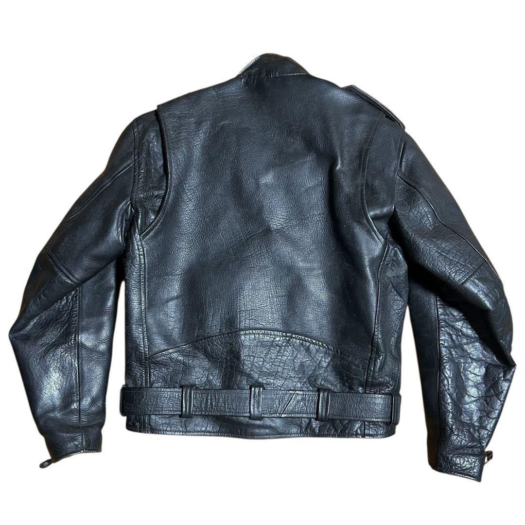 XPERT ダブルライダース レザージャケットブラック黒 キルティング 38