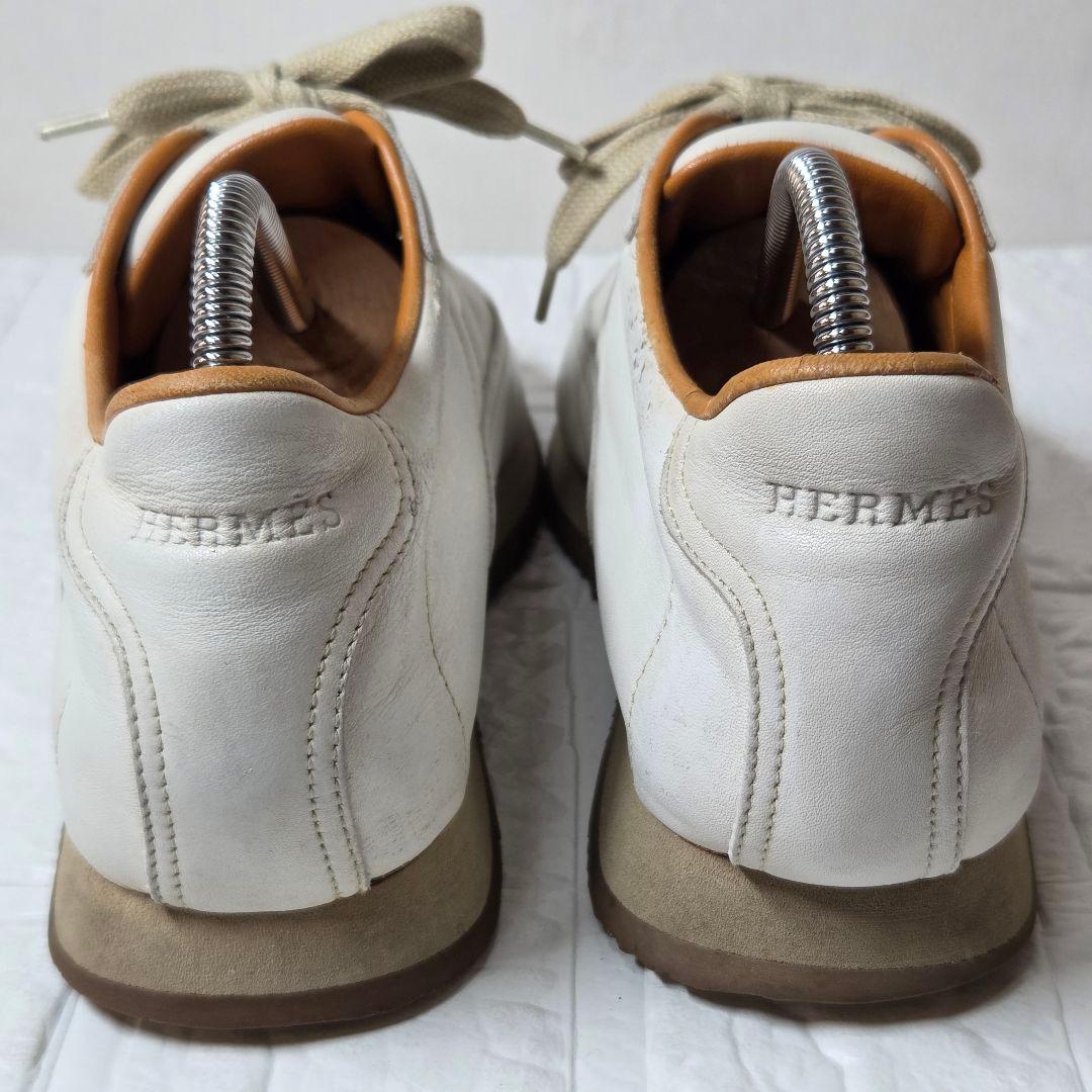 HERMES スニーカー ホワイト 37(23.5cm) Hロゴ