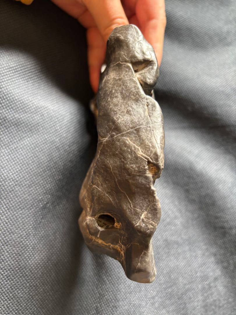 中国 天然 鑑賞 石 痩透漏 18✖︎10cm