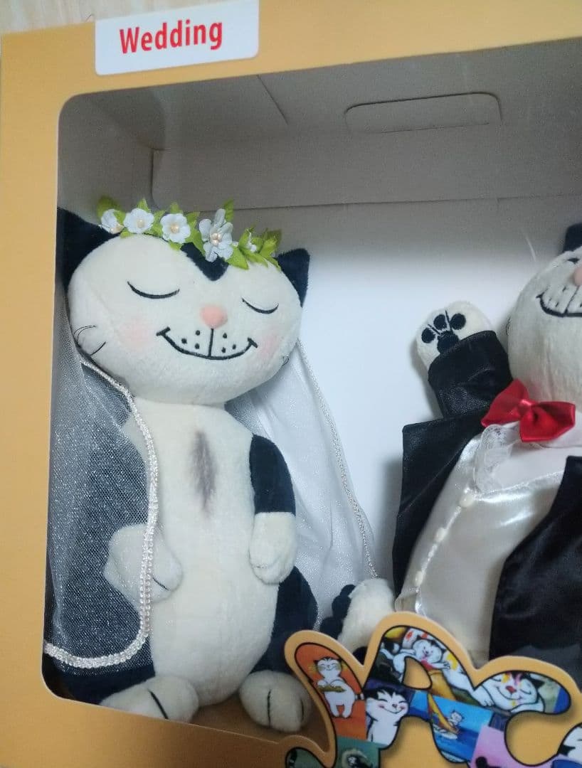 新品 猫のヤーコプ 結婚式 ウエディング ぬいぐるみ ペア セット　JC2510