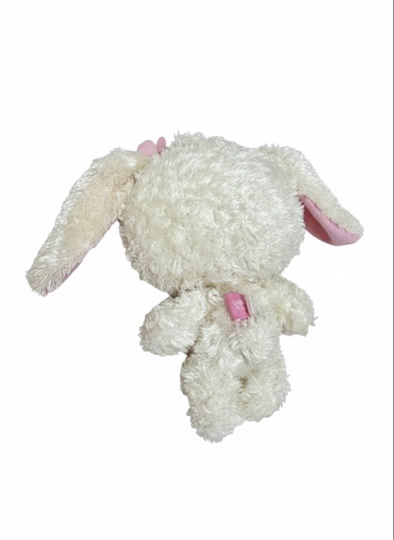 ごく稀少サンリオ　シュガーバニー ぬいぐるみ（クリーム／ピンク花）