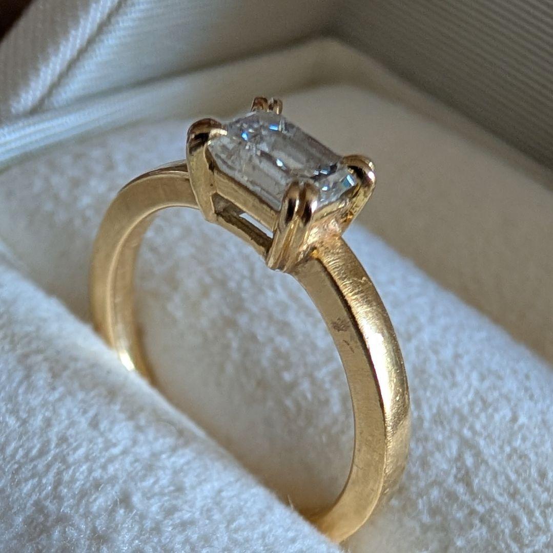 【ORECCHIO】 鑑定書付 0.568ct 天然ダイヤモンドリング 18K