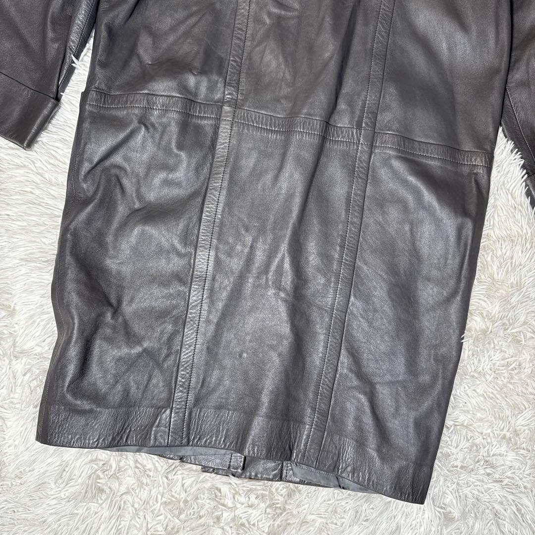 希少 ジバンシー レザーコート ノーカラー 羊革 シープレザー 本革