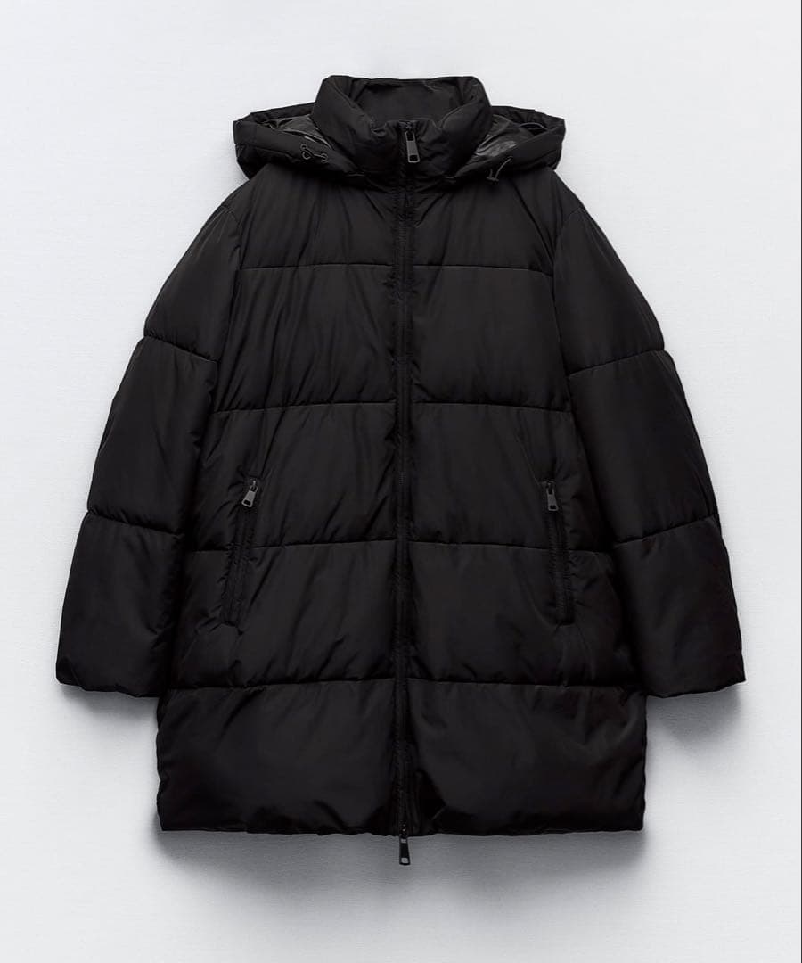 ZARA ウォーター ウィンドプロテクション ロングフード アノラック