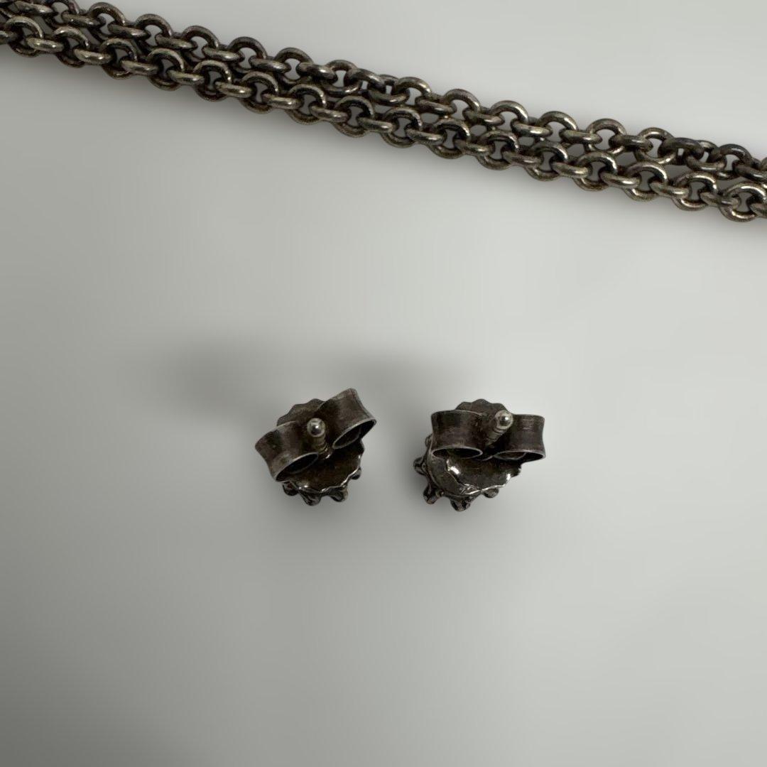 ROYAL ORDER/ロイヤルオーダーシルバークロスネックレス ピアスセット⭐︎