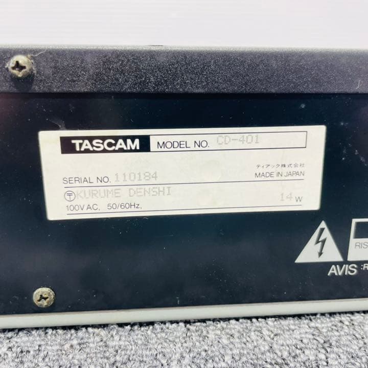 TASCAM タスカム CDプレーヤー CD-401 業務用CDプレーヤー - メルカリ