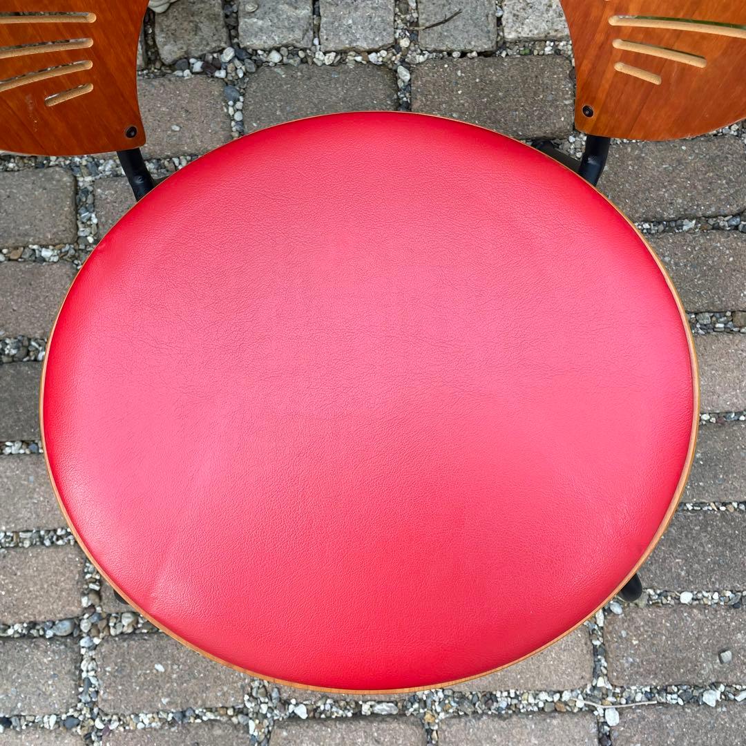 デンマーク フレデリシア 椅子 ナナディツエル 赤 ウェグナー 北欧