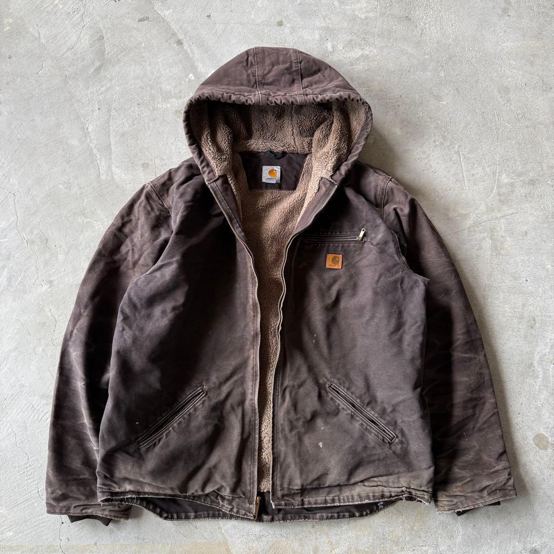 蜂の巣、鬼フェード】carhartt裏ボアアクティブジャケット古着山田レン