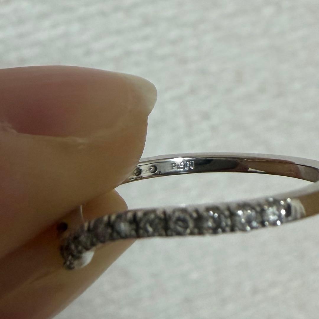 専用Pt900 ハーフエタニティ　Vリング ダイヤモンド0.20ct 2.0g