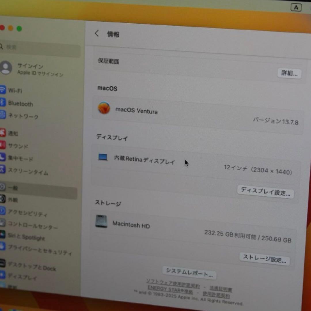 MacBook本体 Apple Macbook 12 Corei5 1.2Ghz 8GB 256GB