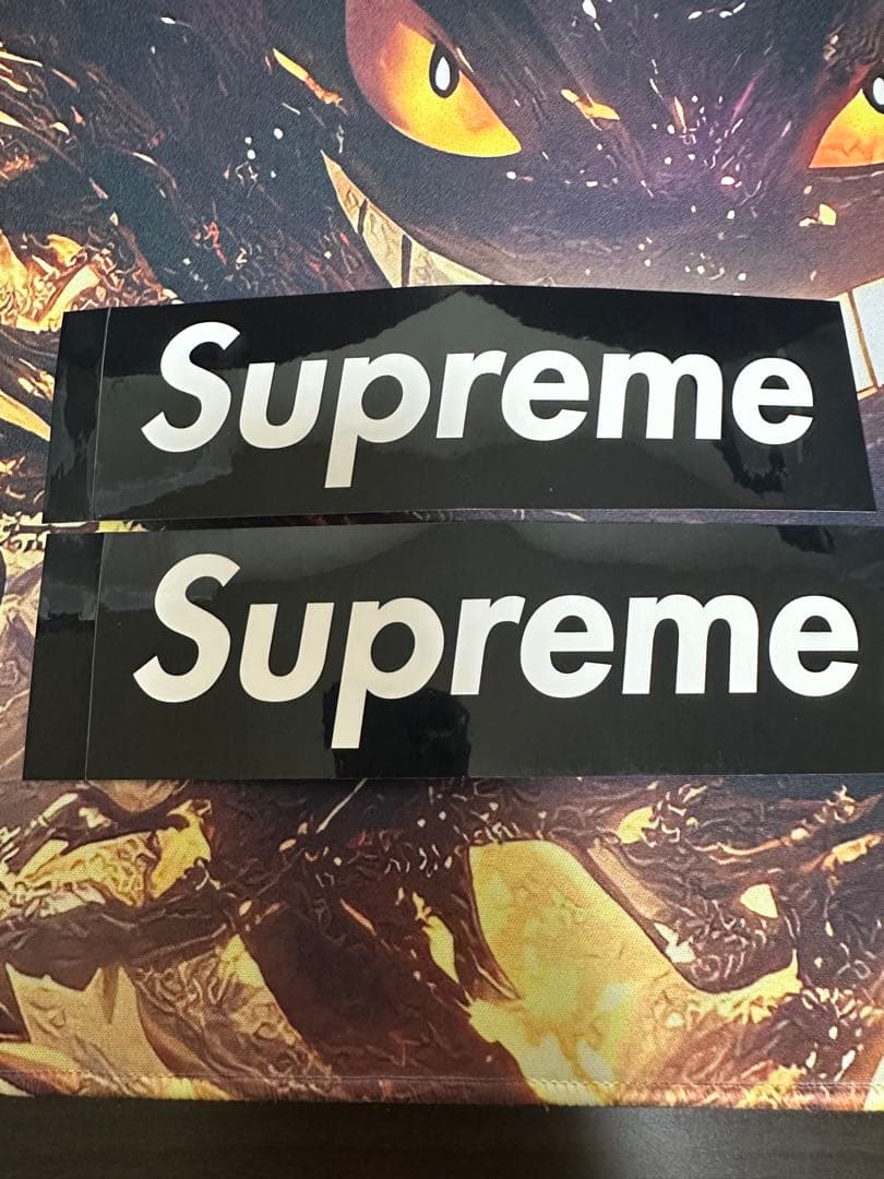 supreme ステッカー BOXロゴ ブラック シュプリーム 2枚 - メルカリ